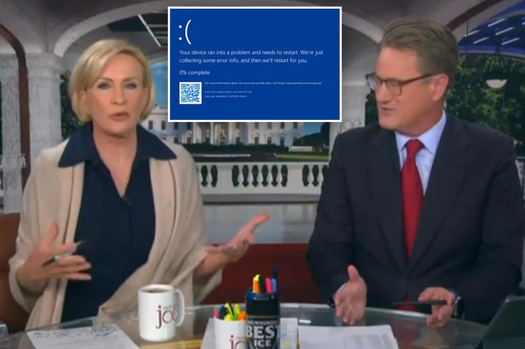 Joe Scarborough jokes 'Morning Joe' producer 'has an excuse now' thanks to Microsoft cut - days after controversial outage